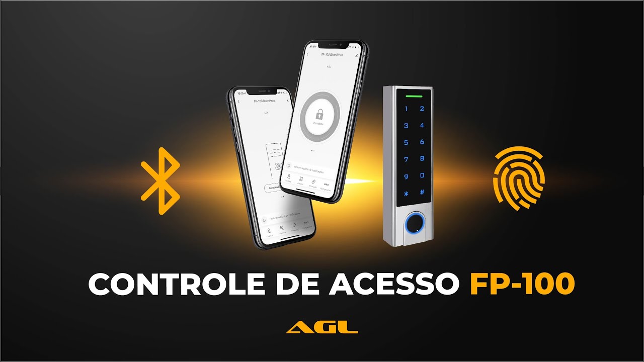 Controle de acesso biométrico FP-100 com aplicativo