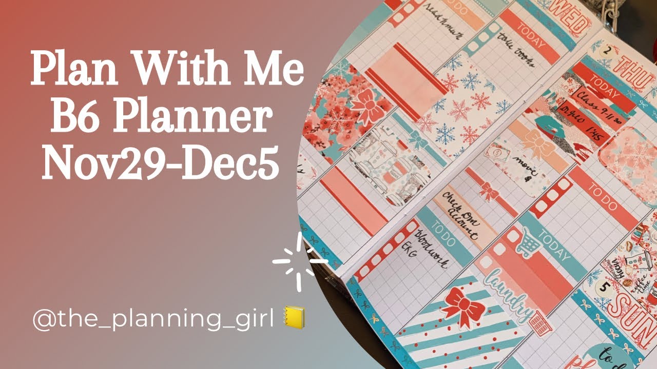 Plan With Me | B6 LPA Inserts | Nov29-Dec5