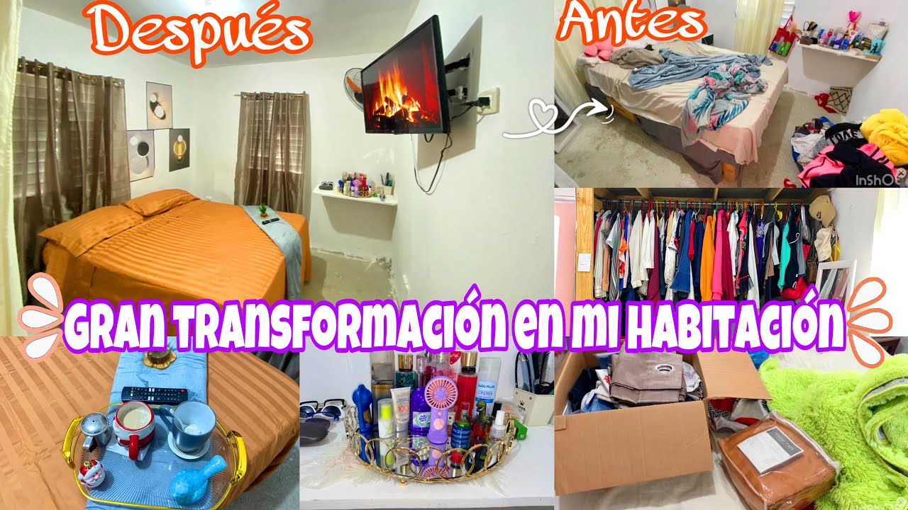 DEPURANDO Y TRANSFORMANDO Mi Habitación 🛏️Un juego de sábanas Nuevo y Cortinas Bandejas Nuevas 🎍🪞🏅🥹🙏