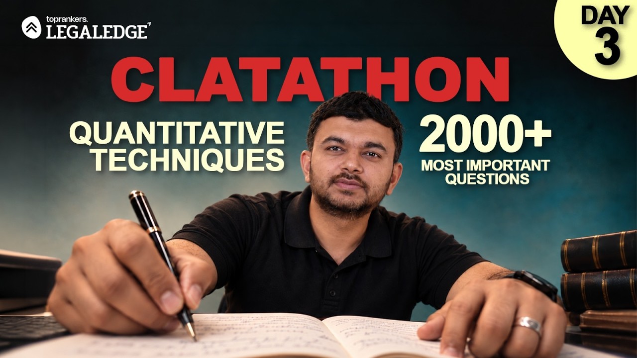 CLAT 2027 CLATathon | Quantitative Techniques | 2000+ Most Important Questions | 3rd | Shrikant Sir