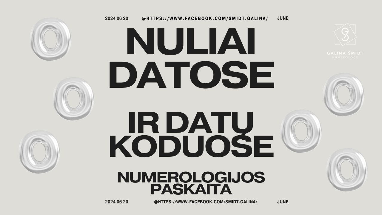 Numerologijos seminaras online. GALINA ŠMIDT