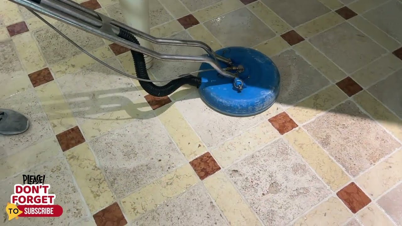 Travertine Floor Hole Filling and Cleaning! Great Results!!!