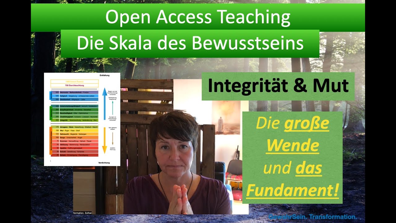 Die Skala des Bewusstseins-Ebene 200 Mut & Integrit&auml;t, der gro&szlig;e Wandel. GewahrSein.Transformation.