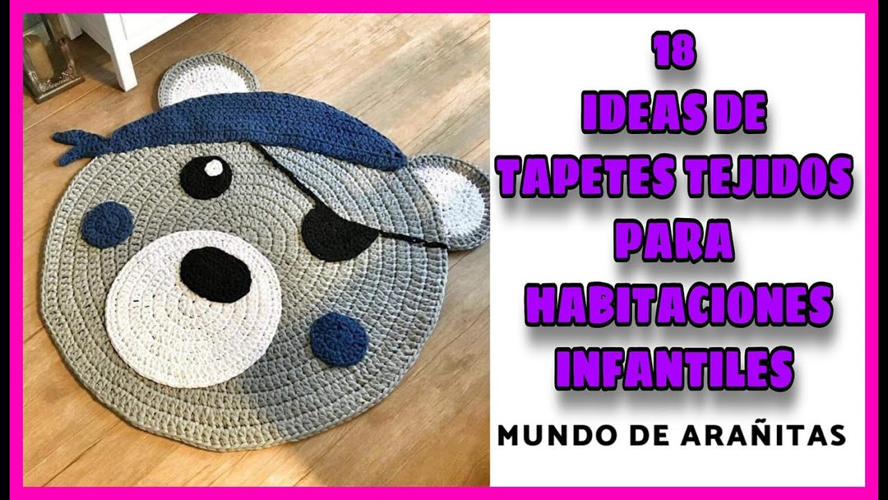 18 Ideas de tapetes o alfombras tejidas a crochet para habitaciones infantiles