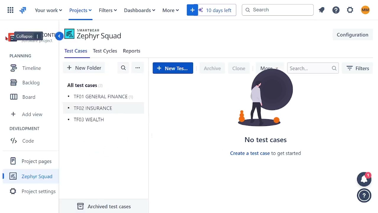 JIRA 4: utilize Zephyr Squad, create Test Plan and execute Test Cases