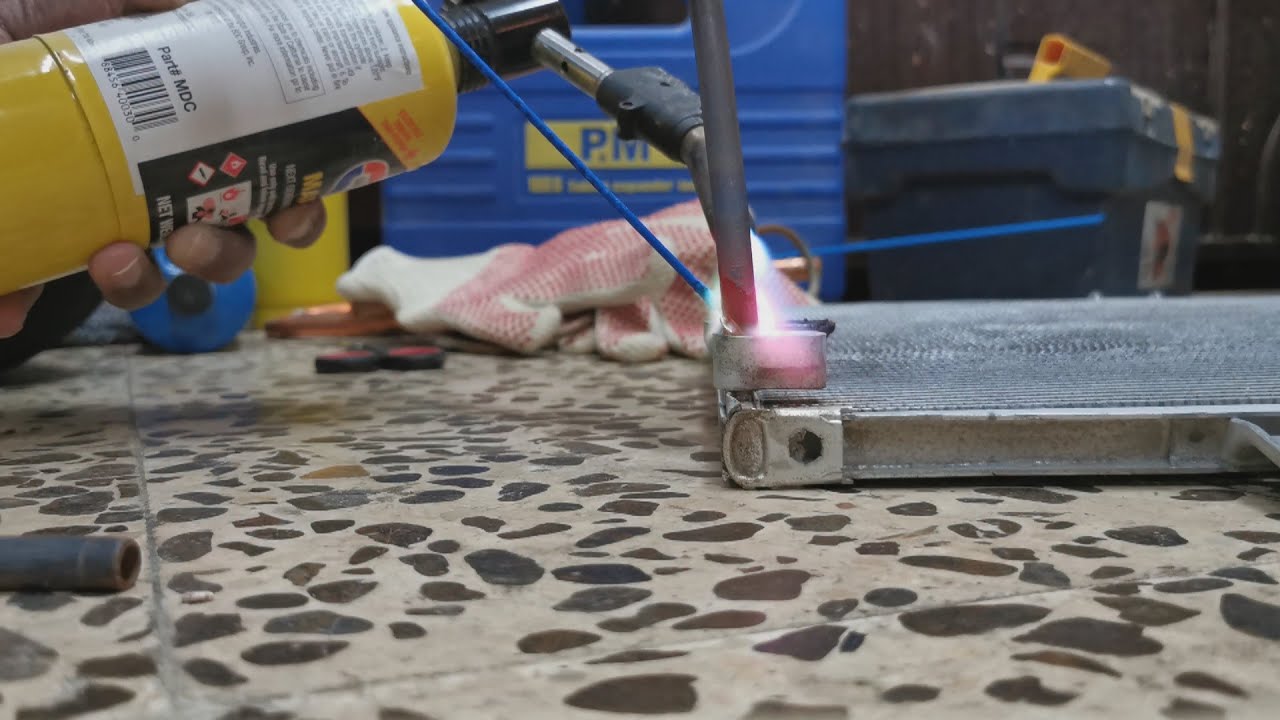 أختبار اسياخ لحام نحاس مع المنيوم