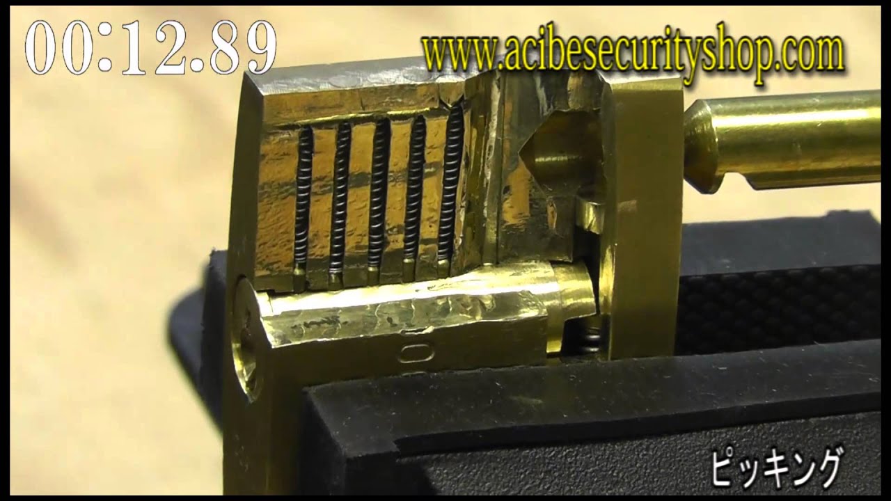 ピッキング・バンピング実演！『カットシリンダー ～ 南京錠編』人気NO.1 ピッキング練習用カットシリンダー販売中！