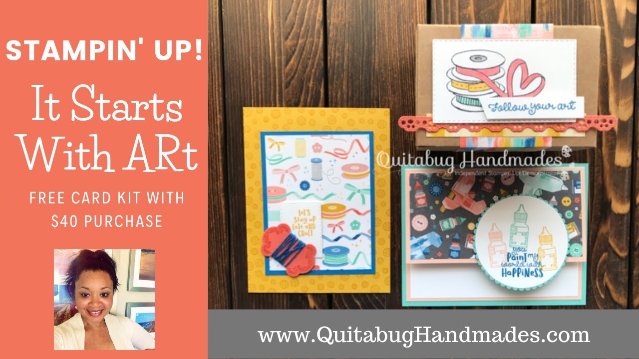 Stampin' Up! It Starts With Art FREE Card Kit w/ $40 Purchase| Club Quitabug