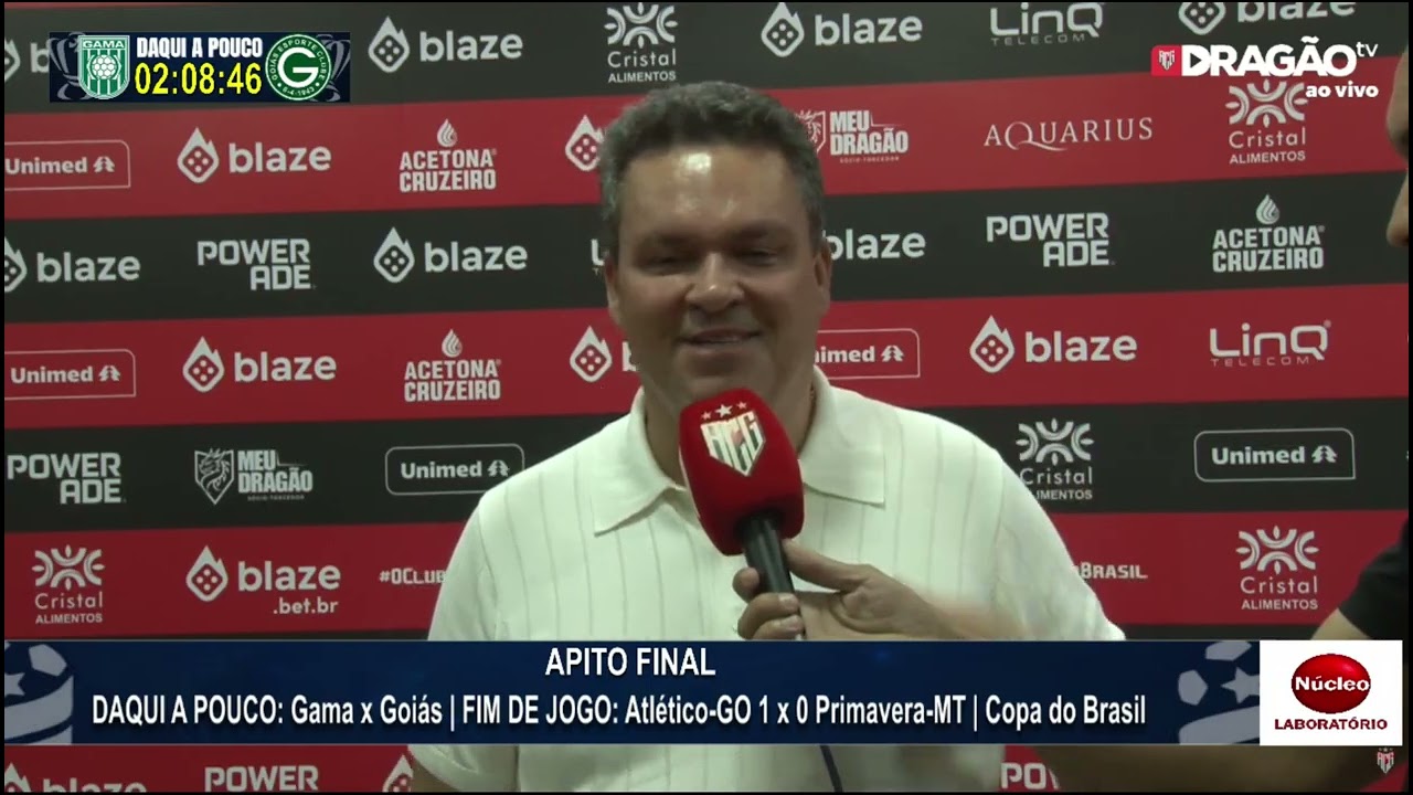 Presidente do Atlético, Adson Batista fala após o jogo Atlético 1 x 0 Primavera-MT - Copa do Brasil