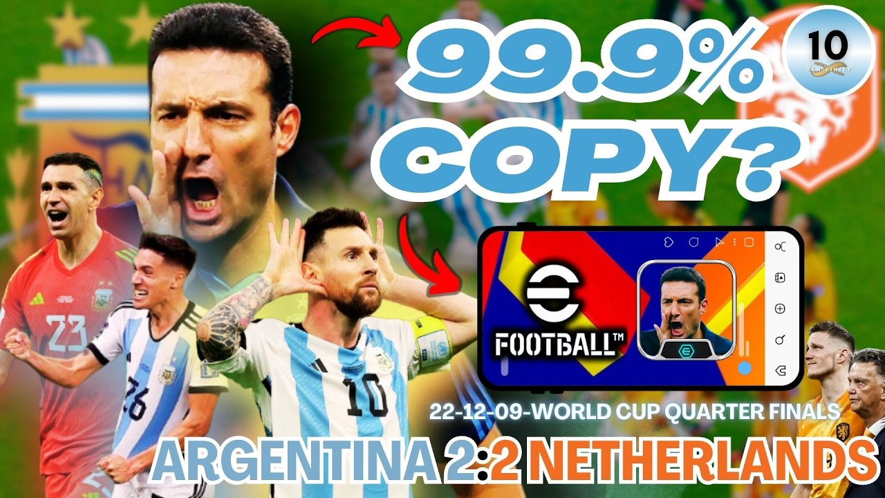 I Cloned SCALONI'S ARGENTINA Tactics in eFootball | Argentina 2-2 Netherlands | Argentina 2022 Ep.3