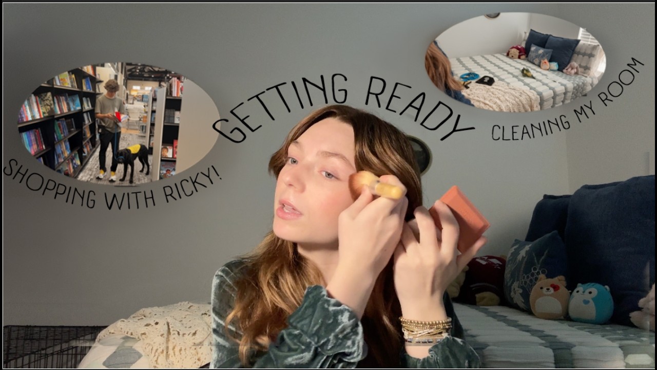 Vlog #3 - college week in my life - getting ready + makeup routine, coffee, cleaning, and basketball