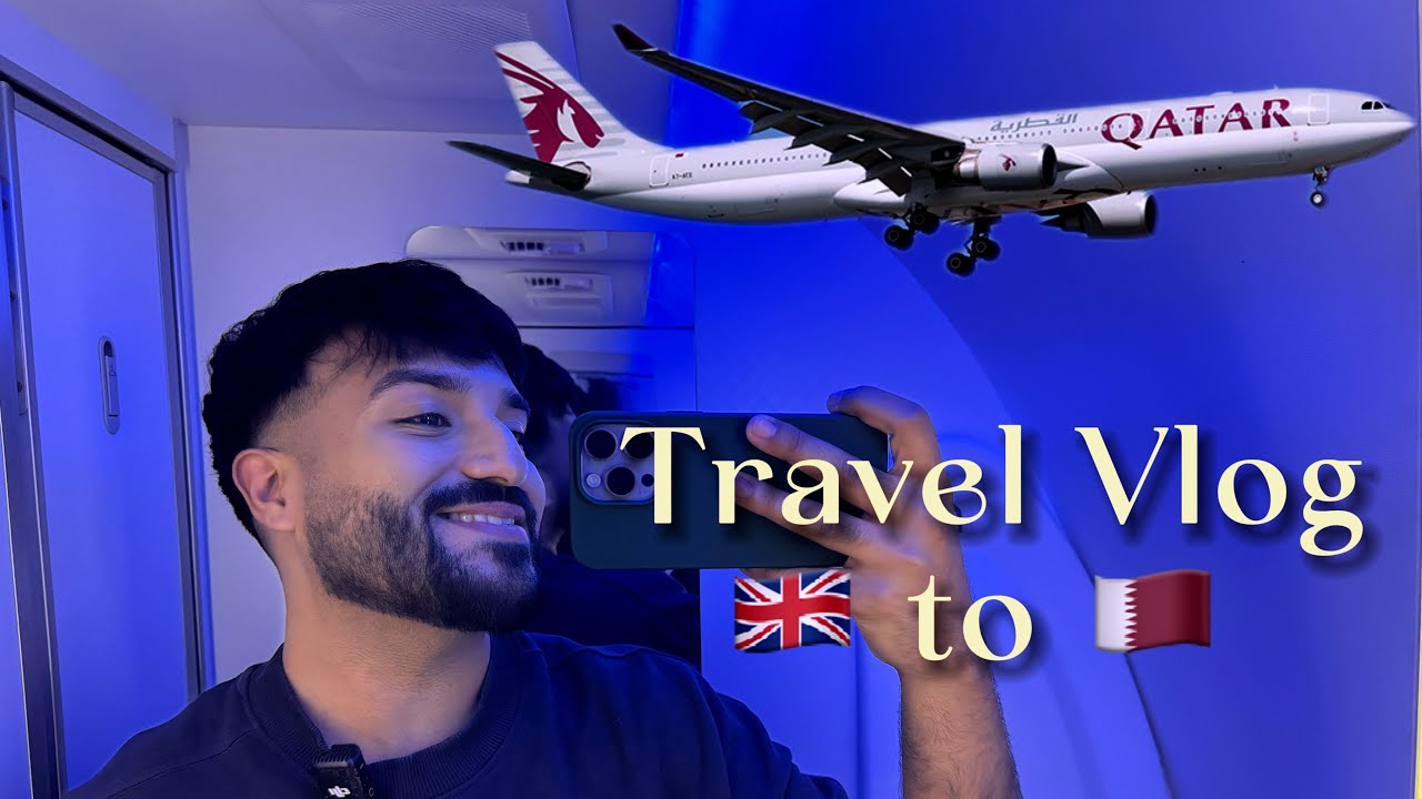 Flying to Qatar 🇶🇦 | Birmingham to Doha with Qatar Airways + Wyndham Grand Arrival