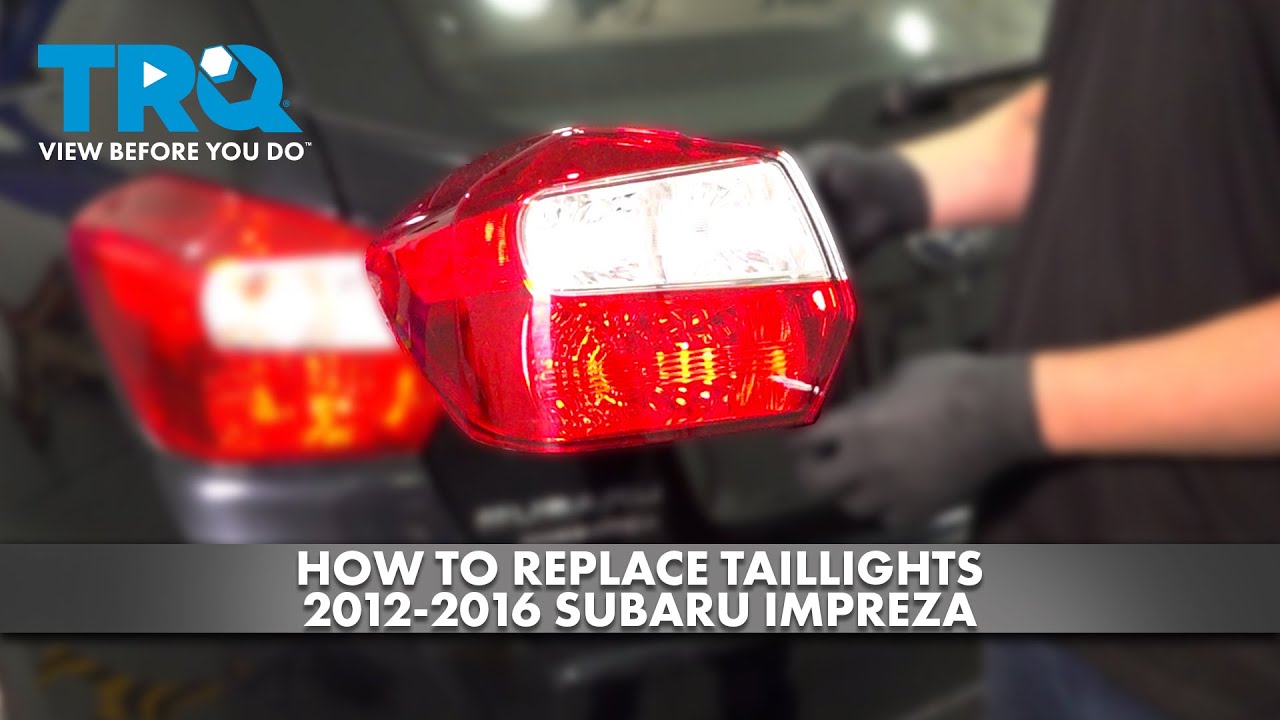 How to Replace Taillights 2012-2016 Subaru Impreza