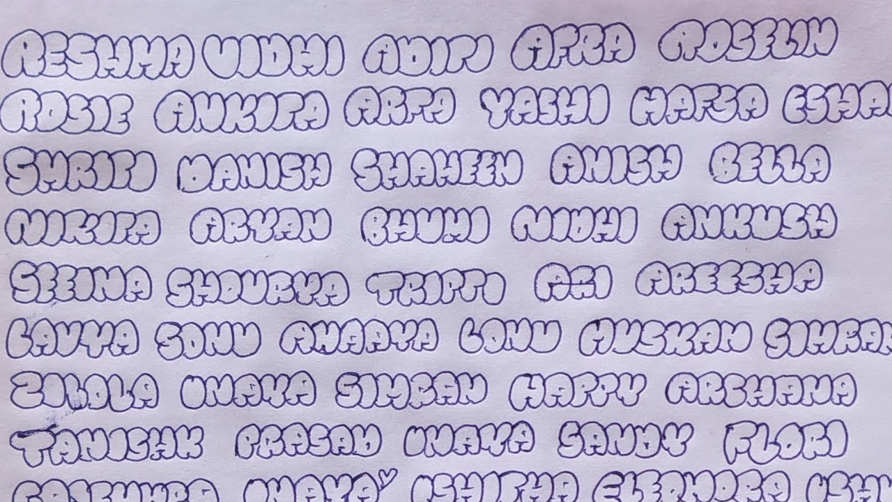 Comment Your Name & Get Bubble Letter Art LIVE 🔴 Darklightarts143#calligraphy #art #fonts #artlovers