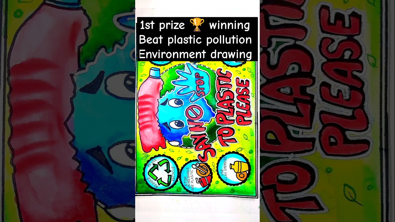 beat plastic pollution drawing || environment Drawing #shorts #environment #beatplasticpollution