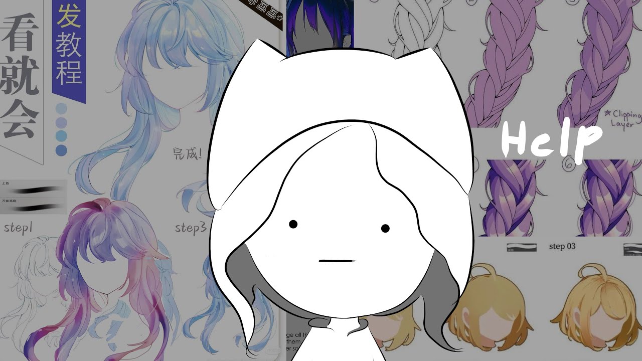 I attempted VIRAL ANIME hair ART Tutorials (part 1) 