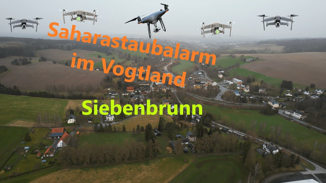 Siebenbrunn, Markneukirchen und Strässel , alles unter einer Glocke von Saharastaub am 30.03.2024