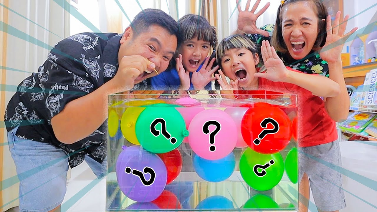 หนูยิ้มหนูแย้ม กิจกรรมเด็ก จิ้มลูกโป่งในน้ำ
