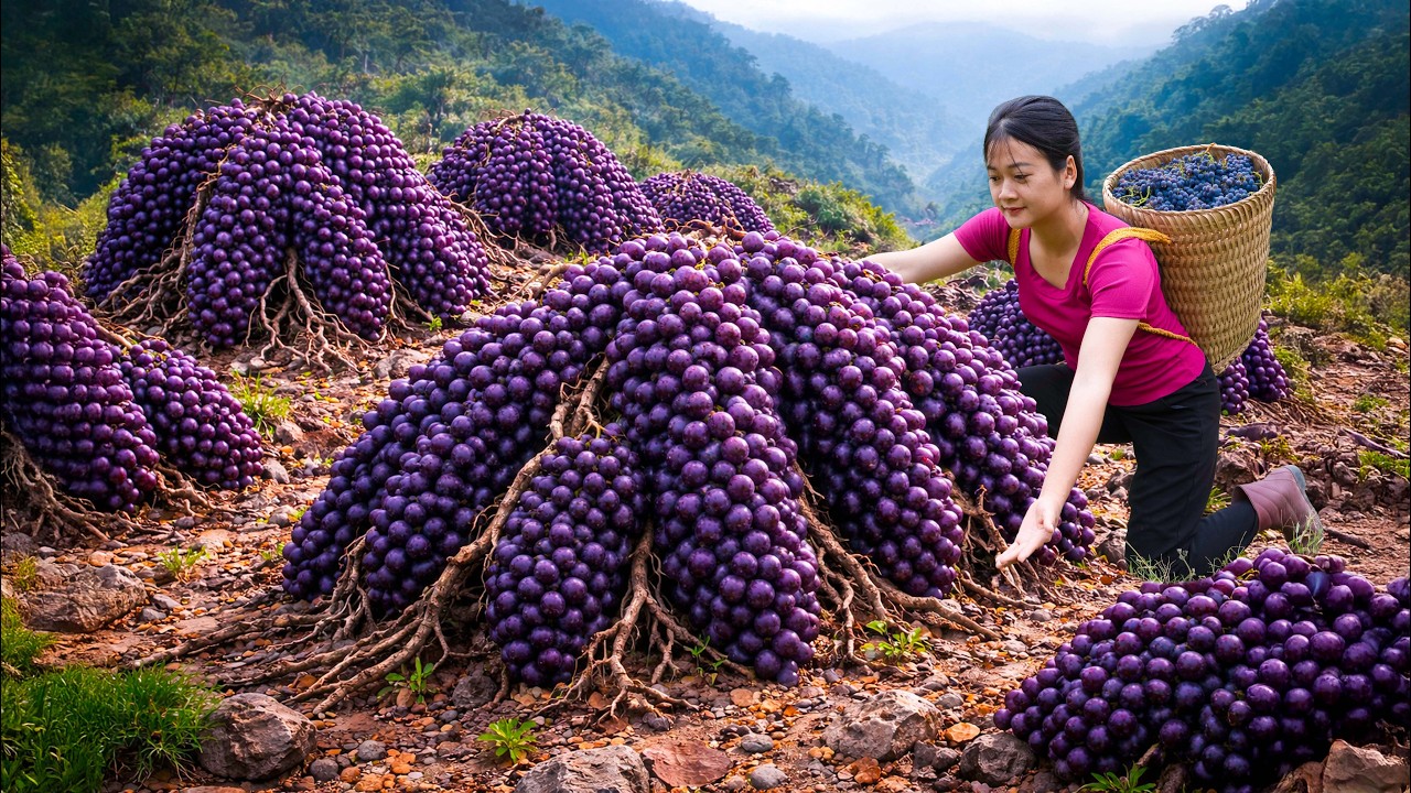 Ly Trieu Ca: Harvesting Wild Grapes in Forest - How to Making Sweet Traditional Wine