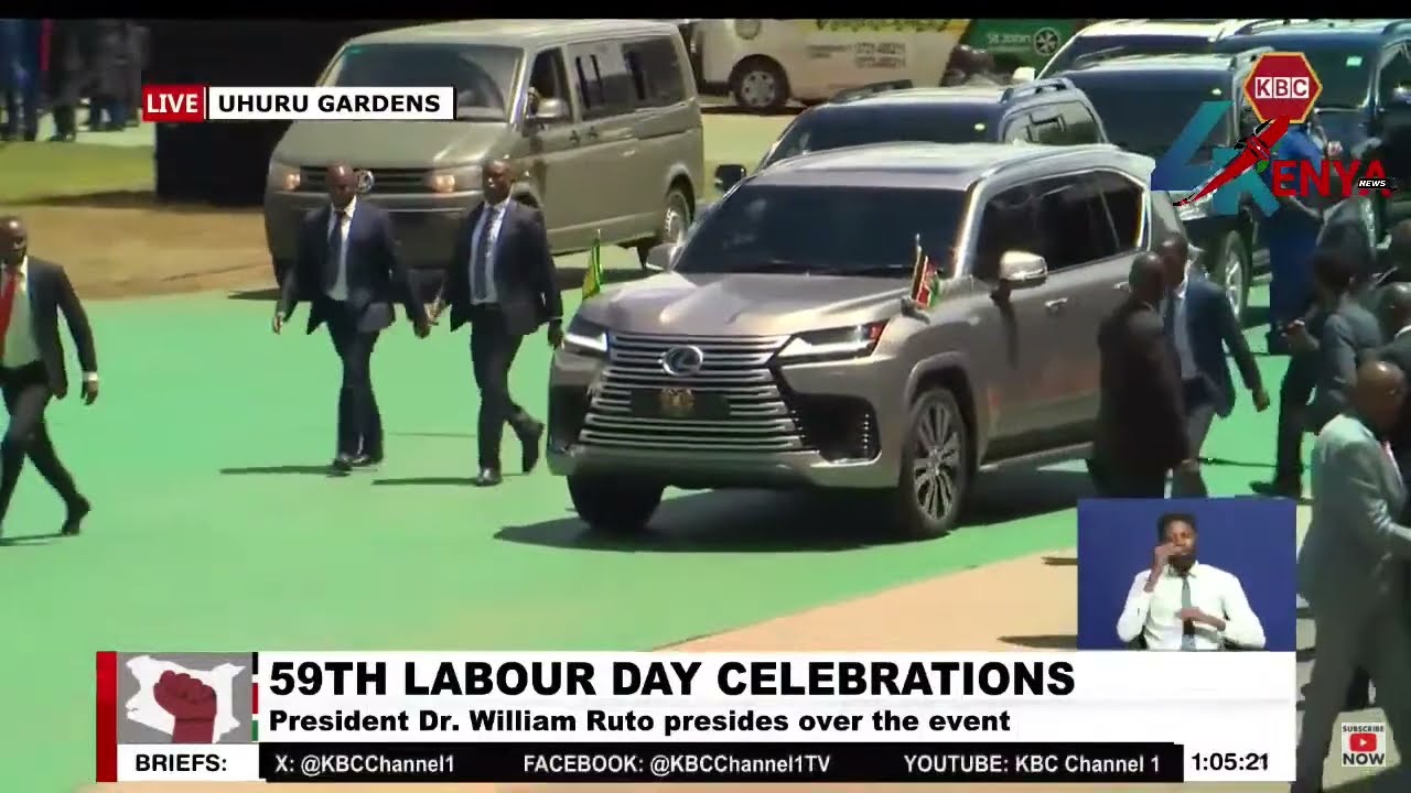 SEE HOW PRESIDENT RUTO LEFT UHURU GARDENS WITH HIS NEW LEXUS ESCORTED WITH TIGH SECURITY