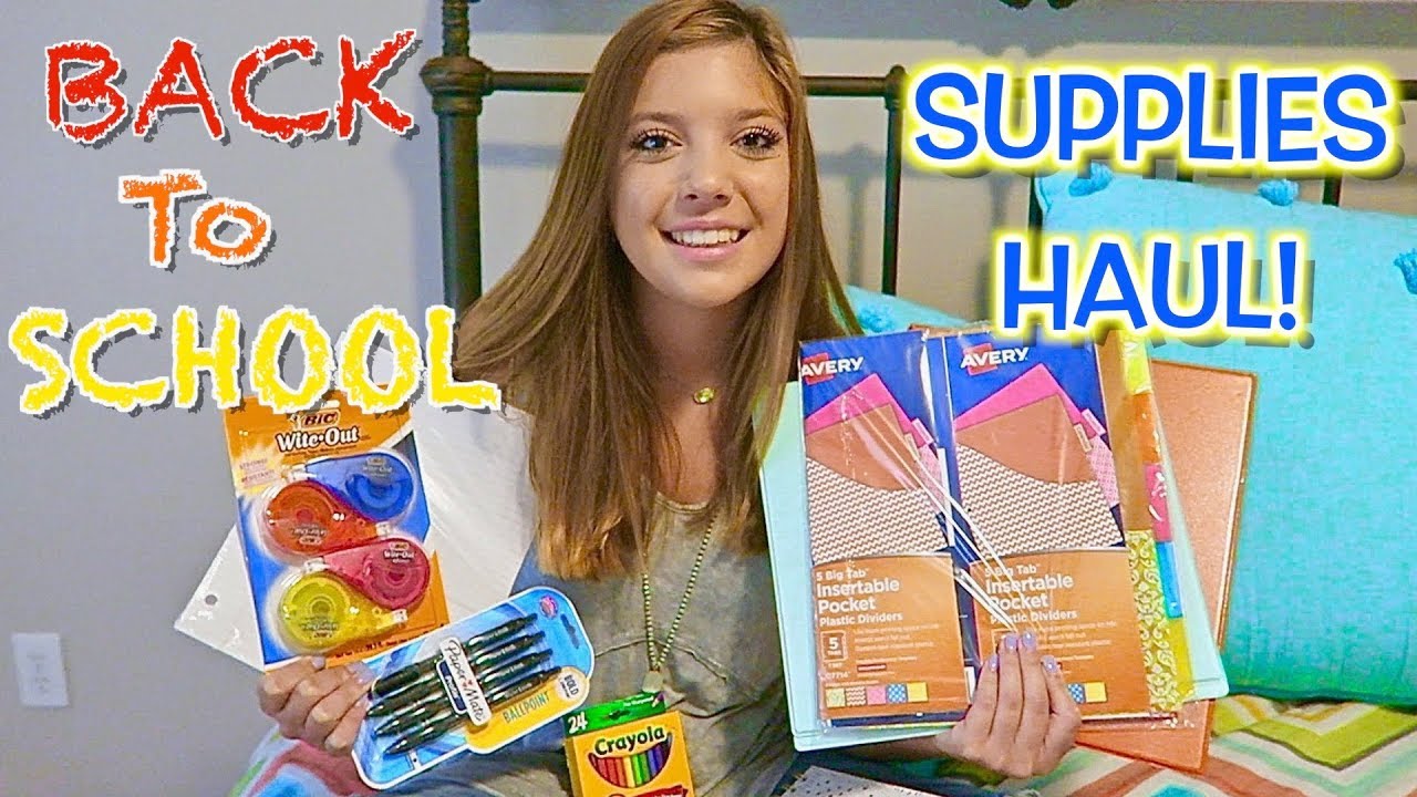 BACK TO SCHOOL SUPPLIES HAUL with BLOOPERS! 🤣