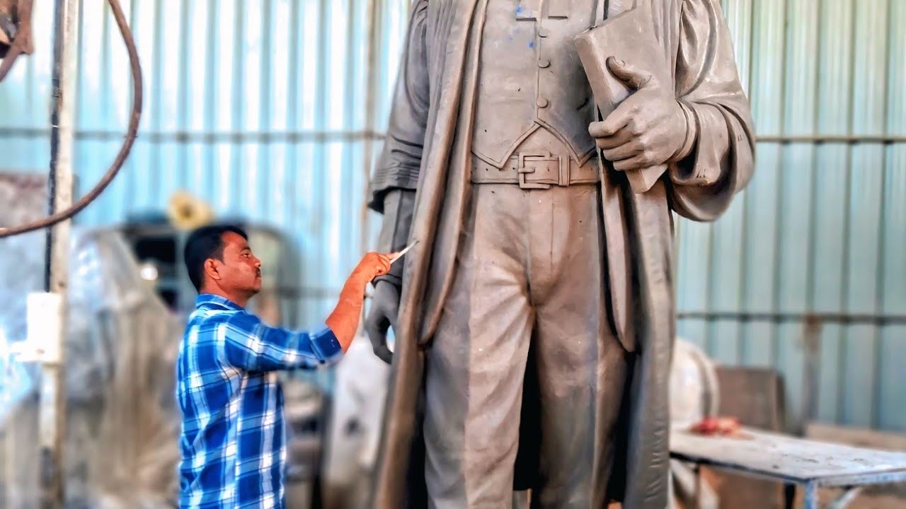 डॉ. बाबासाहेब आंबेडकर Claywork statue 11.ft. #clayart #sculpture #creativeart