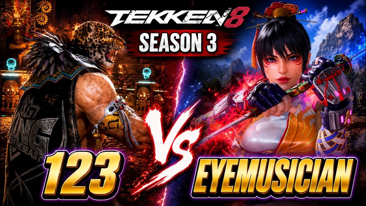 123 (King) Vs. Eyemusician (Kunimitsu) | Tekken 8 Season 3