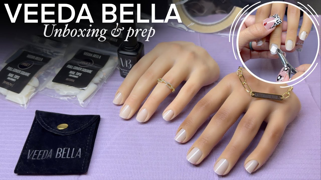 REALISTIC Nail Art Practice Hand | Veeda Bella Gen2 Magnetic Half Hands | Unboxing & Prep Tutorial ✨