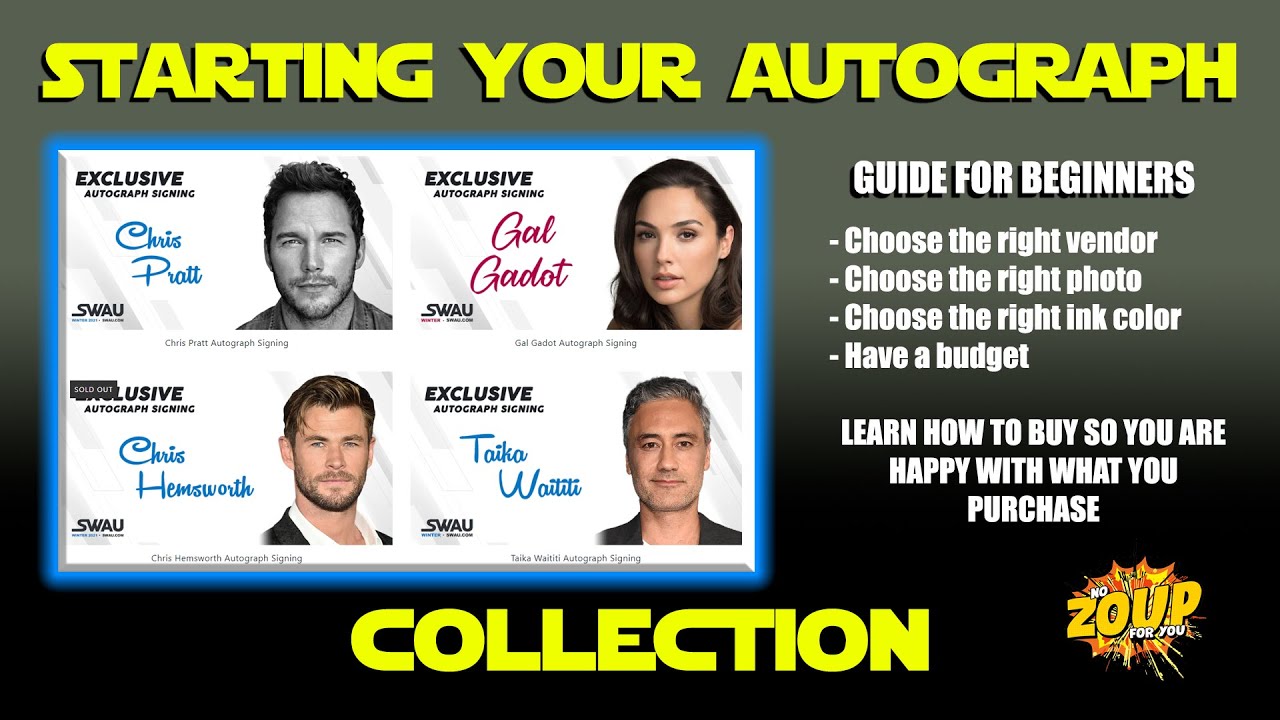 Collecting Autographs for Beginners through SWAU