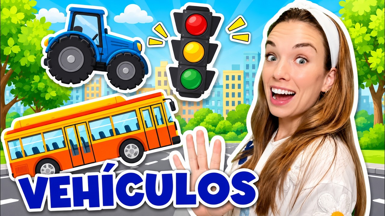 Se&ntilde;orita Alba &ndash; Aprende veh&iacute;culos para ni&ntilde;os | Las ruedas del bus en espa&ntilde;ol