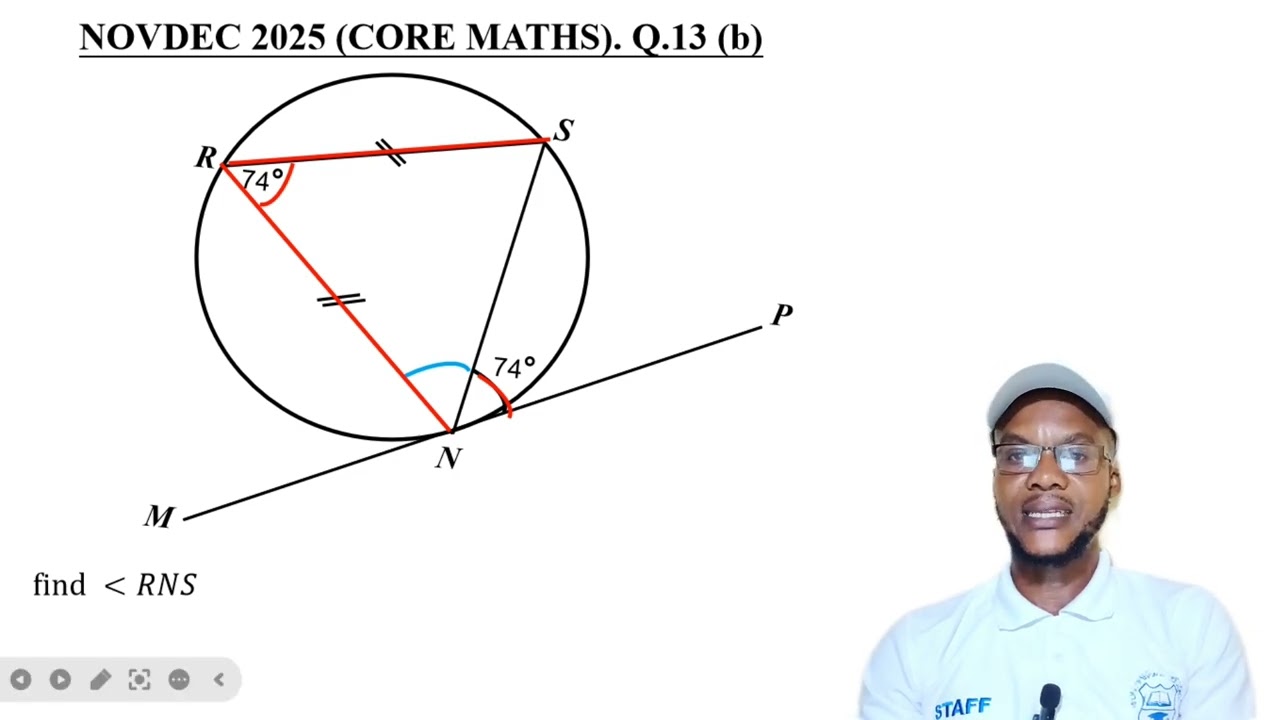 NOVDEC 2025 ( CORE MATHS). Q.13(b)