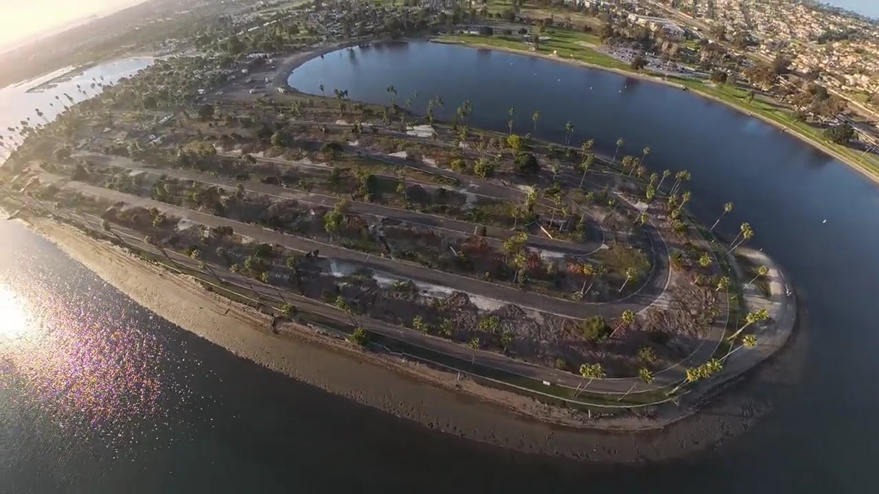 Mission Bay RV Park, Campland RV and Mission Bay Drone Aerial San Diego California
