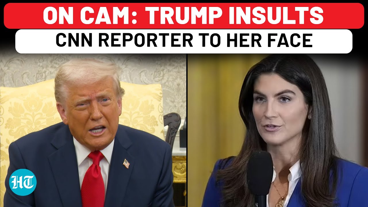 On Cam: Trump Insults CNN Reporter To Her Face-'This Low Rated Anchor…'| US| Bukele| Kaitlan Collins