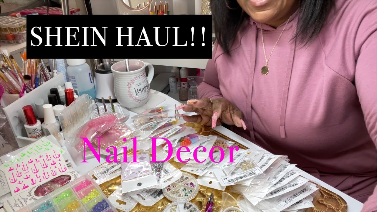 Huge SHEIN NAIL Hall | Best affordable nail stickers, charms, decals, crystals, supplies, etc…