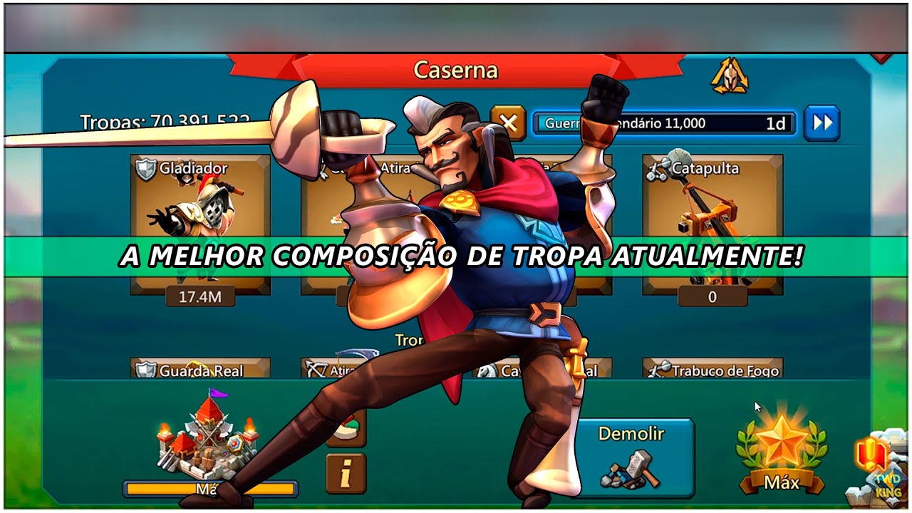 A MELHOR COMPOSIÇÃO DE TROPA ATUALMENTE! - Lords Mobile
