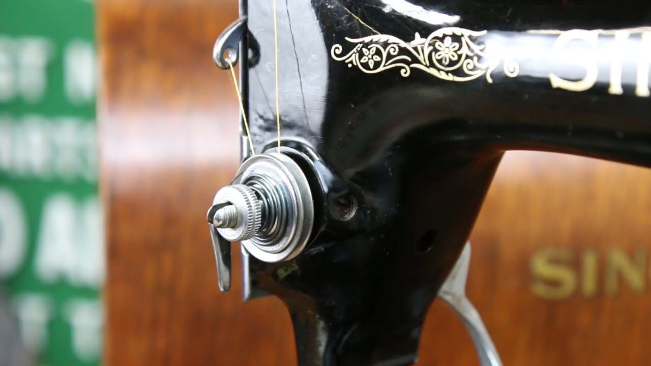 Adjusting the Tension Unit on a Model Singer 99 Sewing Machine