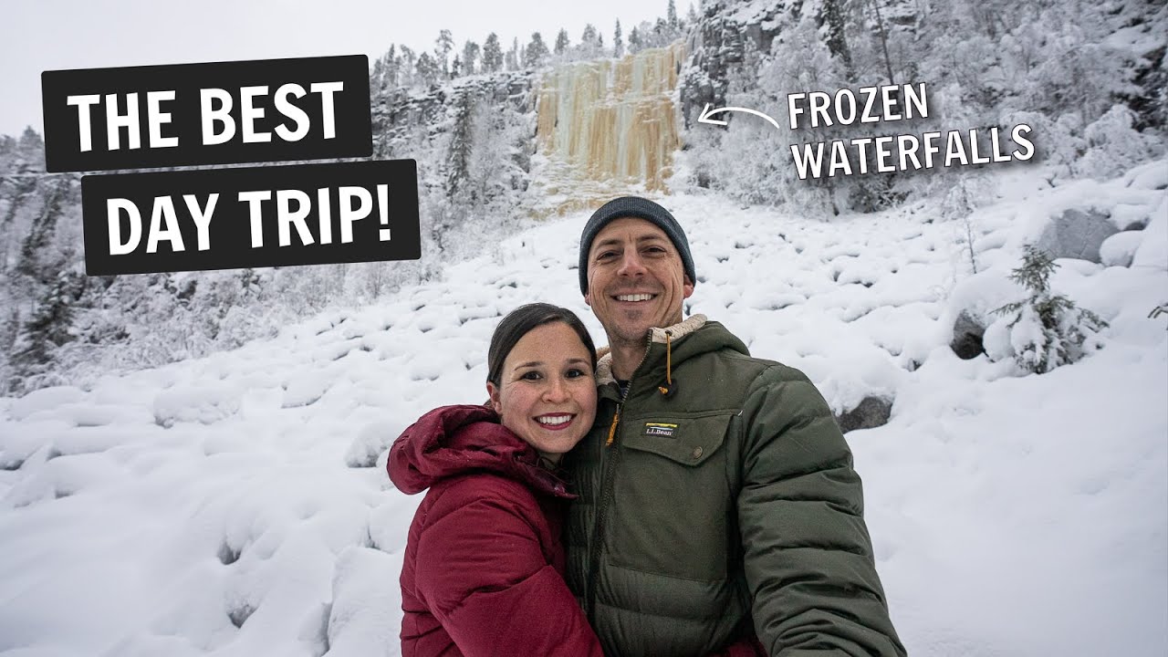 The BEST Rovaniemi day trip: FROZEN waterfalls at Korouoma (Finnish Lapland)