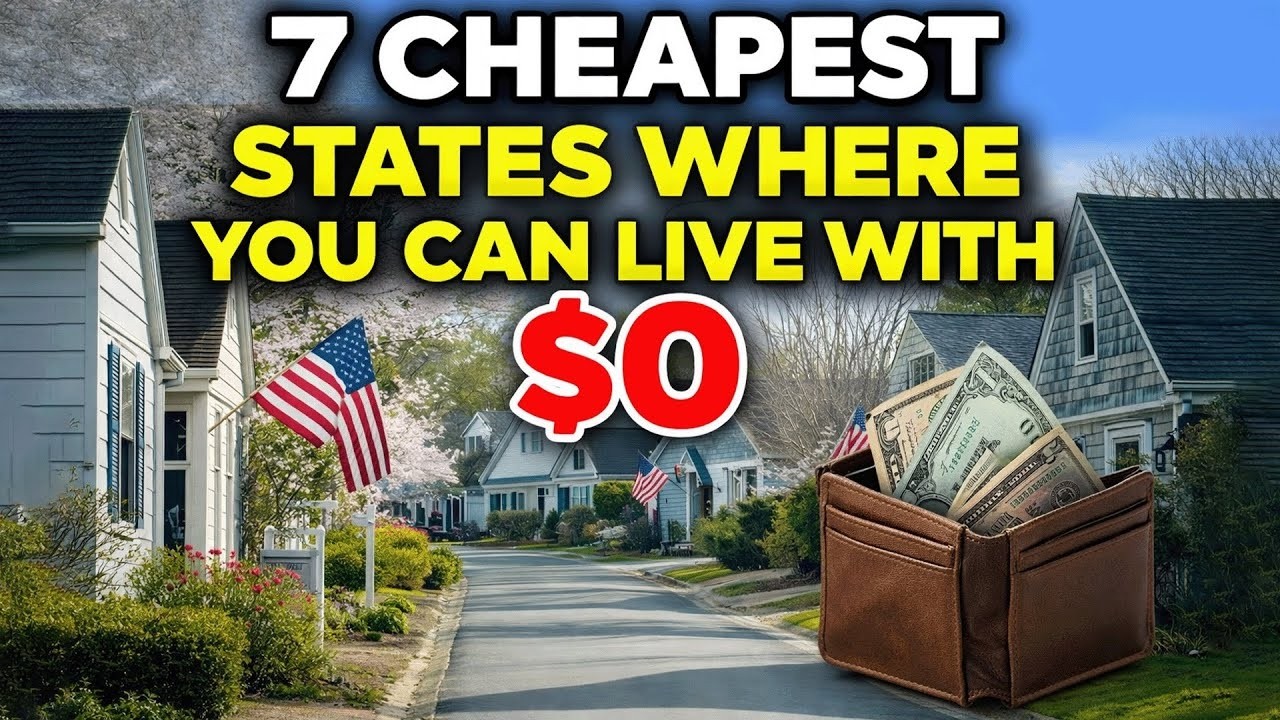 7 CHEAPEST US States Where You Can Live With $0
