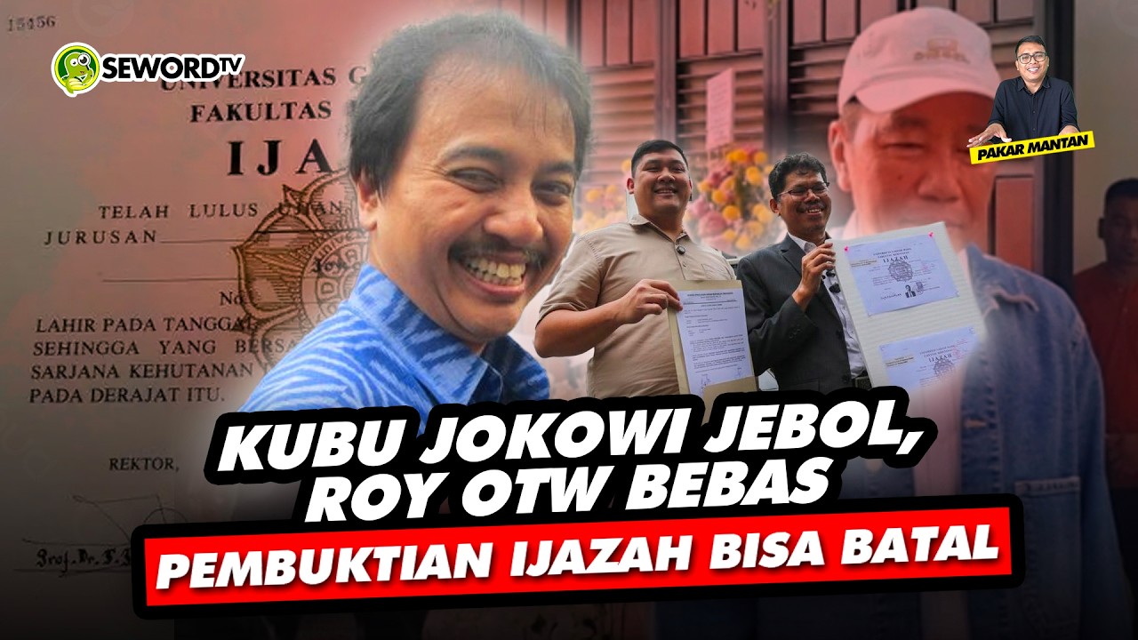 Alifurrahman: KUBU JOKOWI JEBOL, ROY OTW BEBAS PEMBUKTIAN IJAZAH BISA BATAL