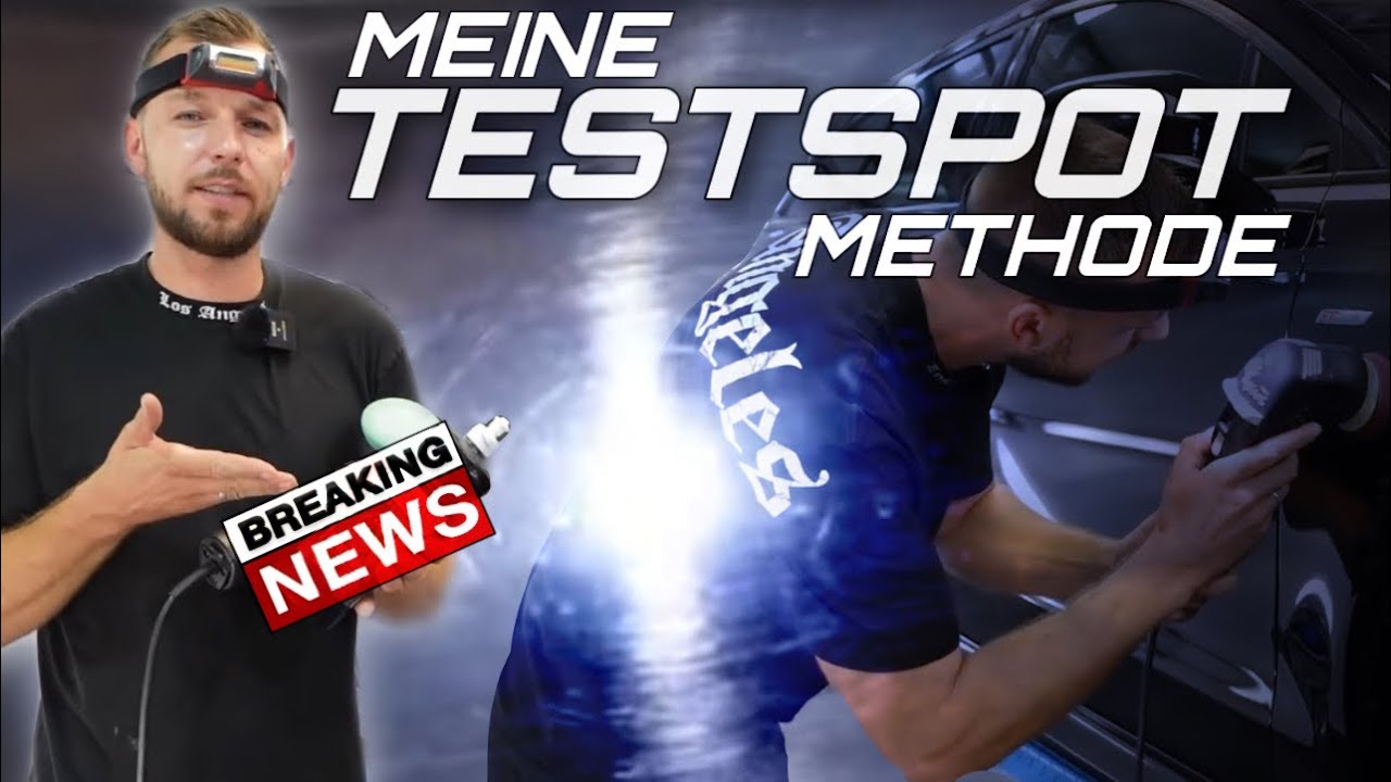 Meine Methode Test-Spot´s auf Uni Schwarzen weichen Lack ! 1 Politur & die richtige Polier-Pad Wahl