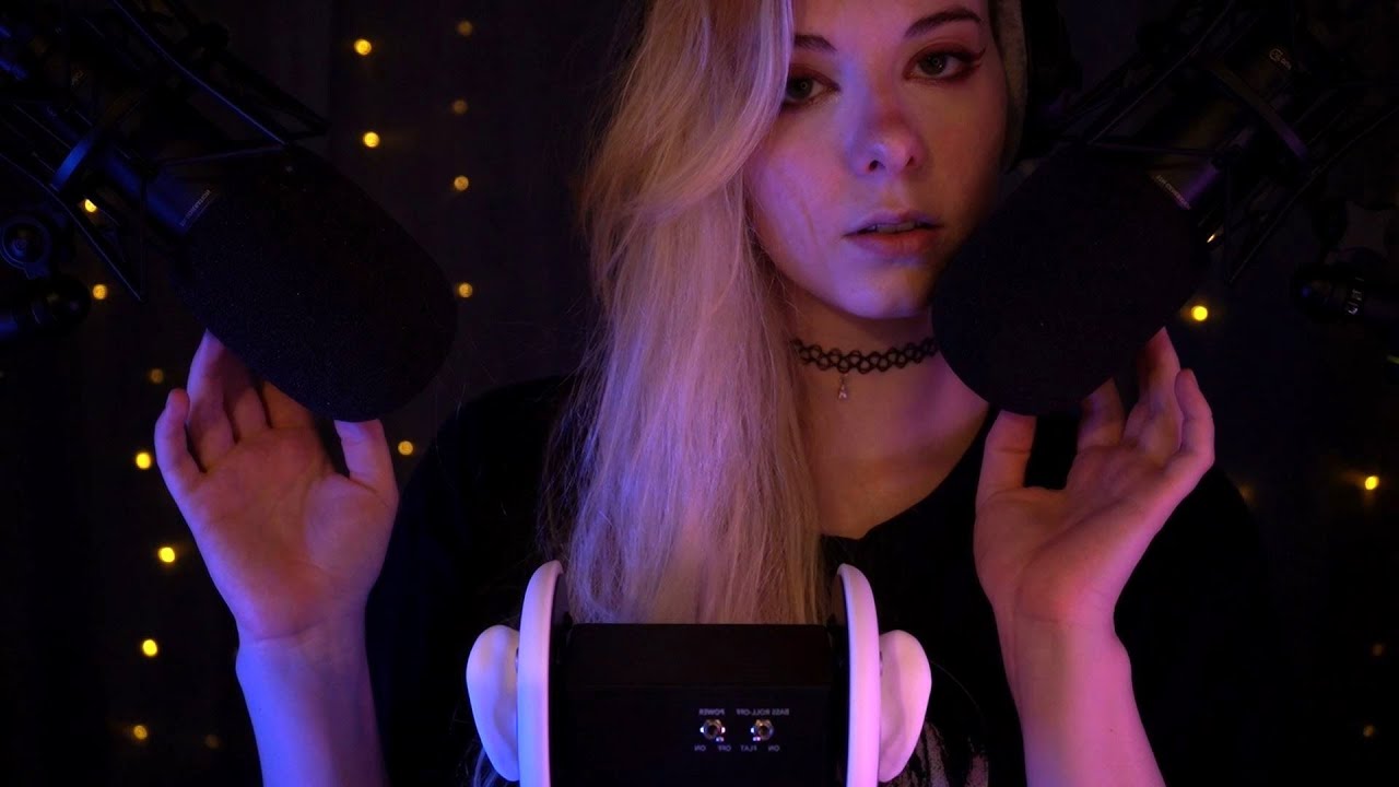 ASMR | ear to ear Breathing & Ear Massage - rain, no talking