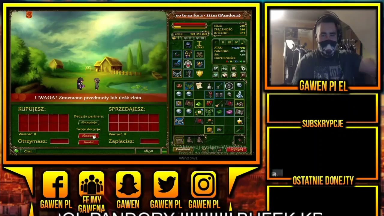 Gawen dostaje lege od widza