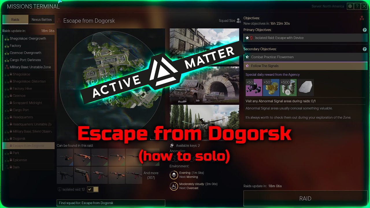 Escape from Dogorsk - Active Matter (how to solo extract)
