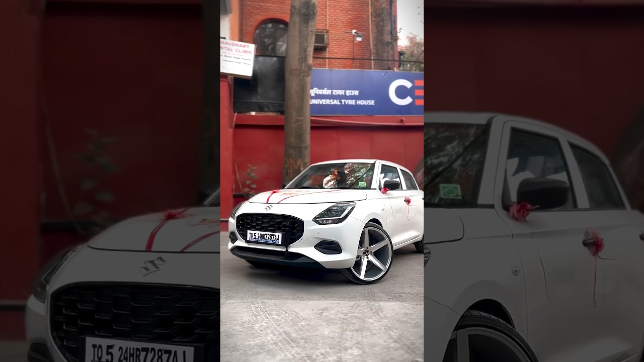 2024 Maruti Suzuki fitted with 20 inch alloy Wheel  #newswift #swiftmodified #youtubeshorts