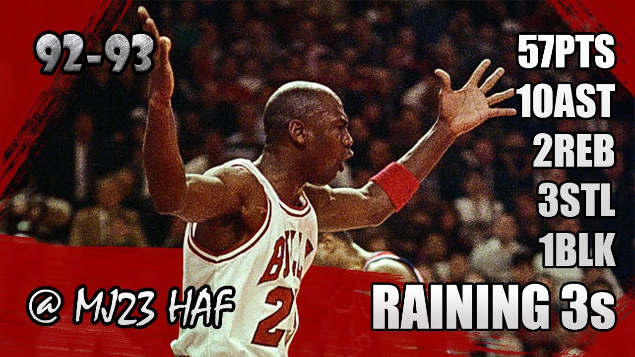 Michael Jordan Highlights vs Bullets (1992.12.23) - 57pts, 10ast, Who says he can't hit 3s?