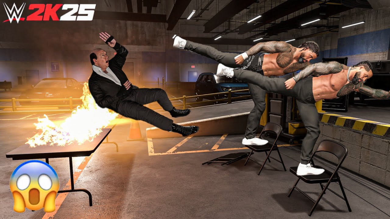 Джей Усо и Джимми Усо разгромили Пола Хеймана на Backstage Brawl | Геймплей WWE 2K25