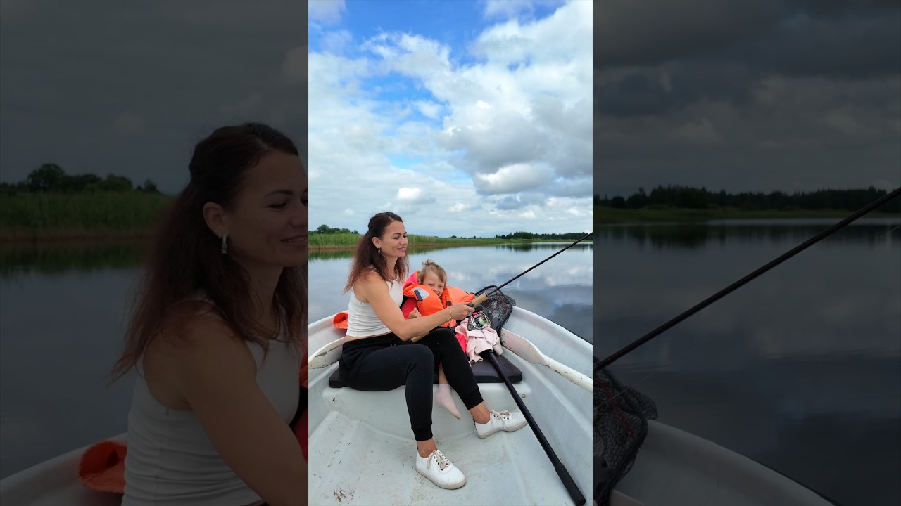 Семейный выезд на речку #fhm #tacticalfoodpack #goldencatch #familyfishing #семейнаярыбалка