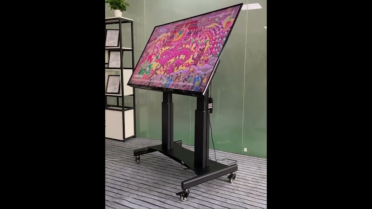 Elctrical Lifting tilting Mobile stand for Smart board Interactive displays Interactive touchscreen