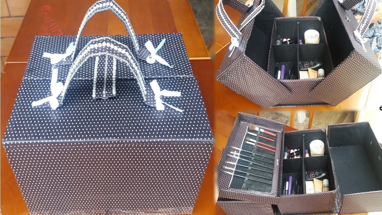 DIY| Maleta de Maquiagem feito com caixa de sapatos
