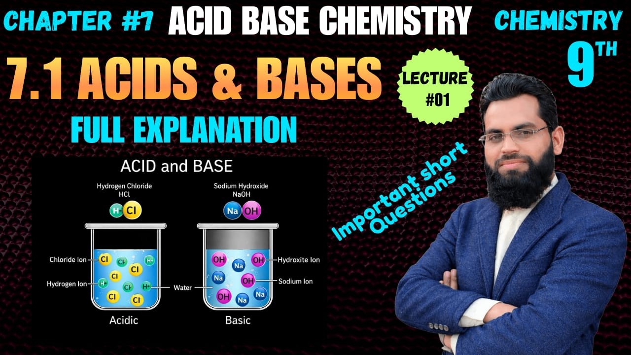 Acids and Bases Full Chapter | Chapter 7 | Chemistry Class 9 | Lecture 01 Complete Concept